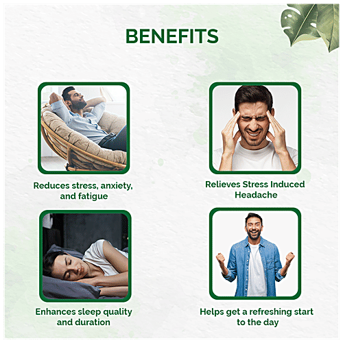 Dr. Vaidyas Stress Relief Capsules - Ayurvedic, Non Addictive, Helps Combat Anxiety & Promotes Sound Sleep, 30 pcs  