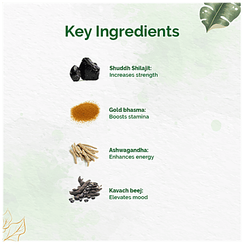 Dr. Vaidyas Shilajit Gold Capsules - With Swarna Bhashma, Ayurvedic, Improves Vitality & Stamina, For Men, 30 pcs