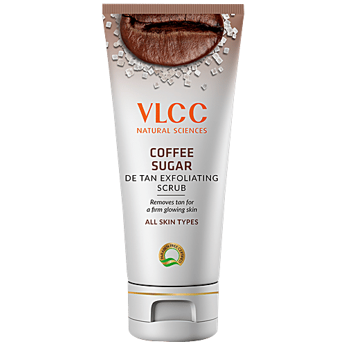 VLCC Coffee Sugar De Tan Exfoliating Scrub - Smoothens The Skin, 90 g  