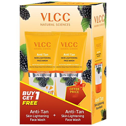 Buy VLCC Anti Tan Skin Lightening Face Wash With Sun Defense Cleans