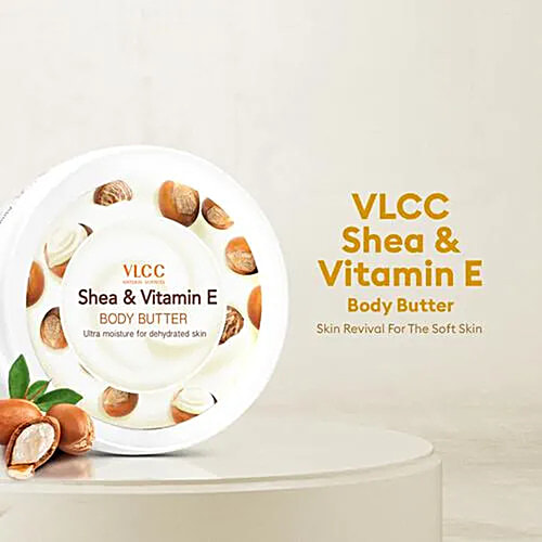 VLCC Shea & Vitamin E Body Butter With Shea Butter, Vitamin E & Antioxidants, 200 g  
