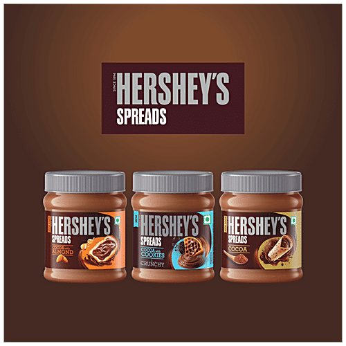 Hershey's Spreads - Cocoa With Cookies, Made With Pure Milk, Crunchy & Creamy, Chemical Free, 350 g  