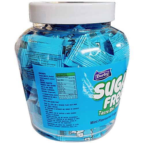 DERBY Mint Flavoured Sugar Free Candy - Hard Boiled, 300 g (24 pcs) 