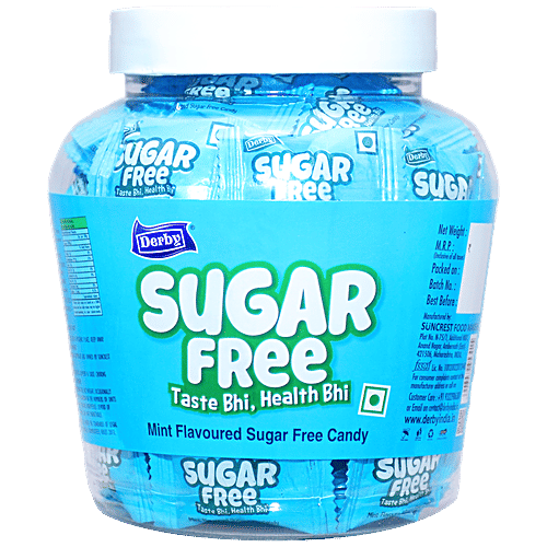 DERBY Mint Flavoured Sugar Free Candy - Hard Boiled, 300 g (24 pcs) 