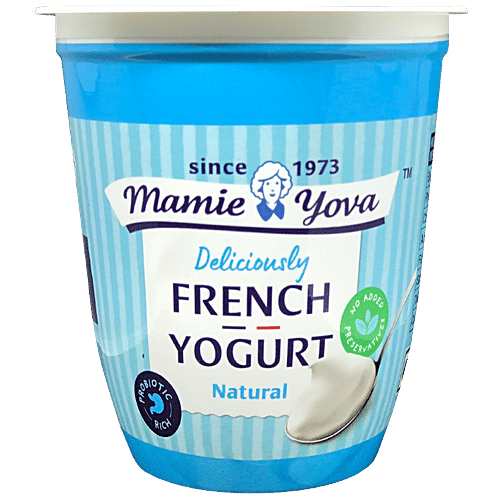 Mamie Yova Deliciously French Yogurt - Natural, Probiotic-Rich, Creamy & Thick, No Preservatives, 400 g  