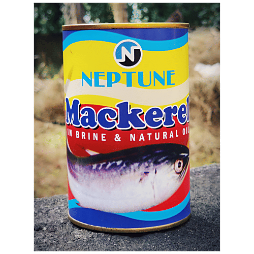 Neptune Mackerel In Natural Oil & Brine - Omega 3, Vitamins, Minerals Rich Condiment, 450 g