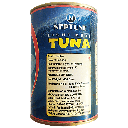 Buy Neptune Tuna In Brine Canned Meat Chunks, Iron & Protein Rich