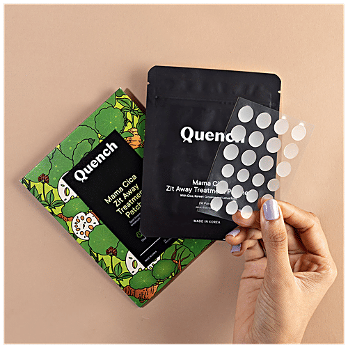 Quench Botanics Mama Cica Zit Away Spot Treatment Patches - Heals Pimples, Breakouts, & Damaged Skin, 24 pcs