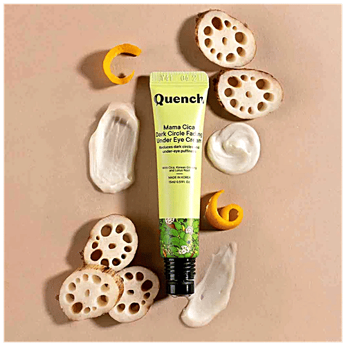 Quench Botanics Mama Cica Dark Circle Fading Under Eye Cream - Korean Ginseng, Reduces Puffiness, 15 ml  