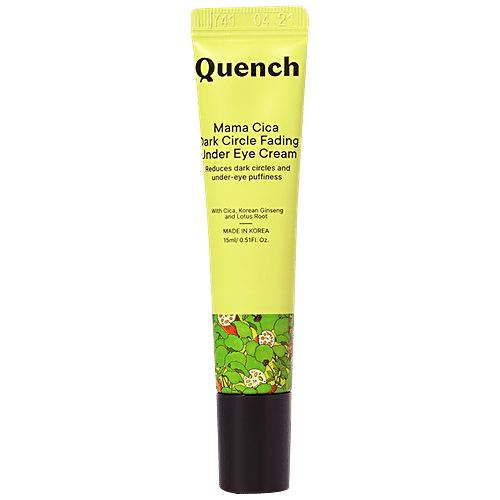 Quench Botanics Mama Cica Dark Circle Fading Under Eye Cream - Korean Ginseng, Reduces Puffiness, 15 ml  