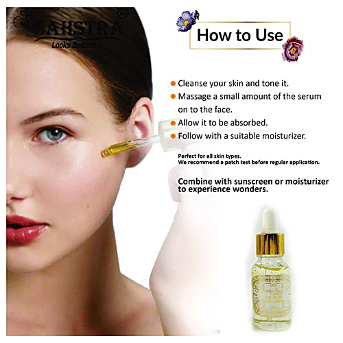 Pink Line 24k Gold Face Serum - SR07, 100% Pure, Nacinamide, For Smooth, Wrinkle-free Look, 15 ml  