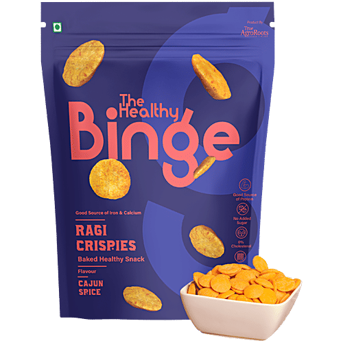 Buy The Healthy Binge Ragi Crispies - Cajun Spice, Baked Healthy Snack ...