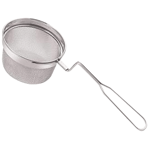 Tiara Stainless Steel Deep Fry Mesh Strainer - Poha Jhara, Elegant Design, No.2, 1 pc  