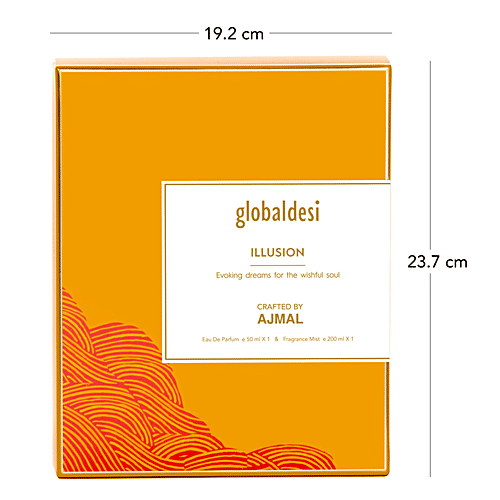 Global Desi Dreamy Daze Eau De Parfum & Magical Maze Body Mist - For Women Crafted By Ajmal, 2 pcs (Eau De Parfum 50 ml + Mist 200 ml)