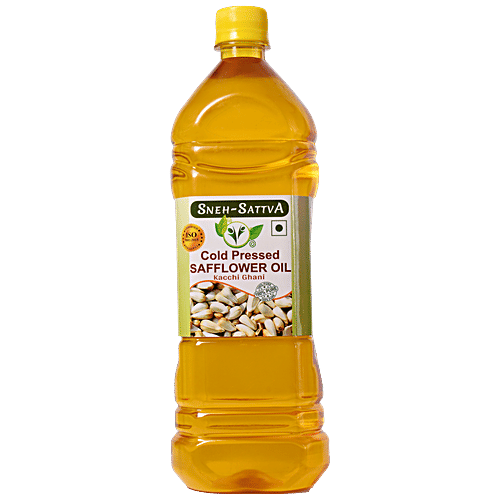 Buy SnehSattva Safflower Oil Cold Pressed, Kacchi Ghani, Pure, No