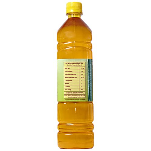 Buy Snehsattva Safflower Oil Cold Pressed, Kacchi Ghani, Pure, No Preservatives Online at Best