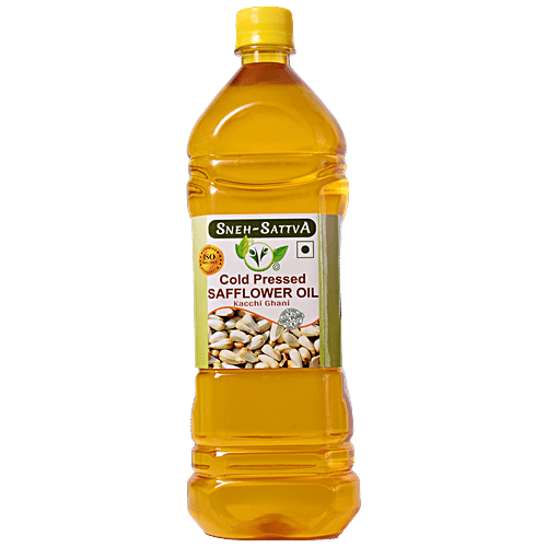 Buy SnehSattva Safflower Oil Cold Pressed, Kacchi Ghani, Pure, No