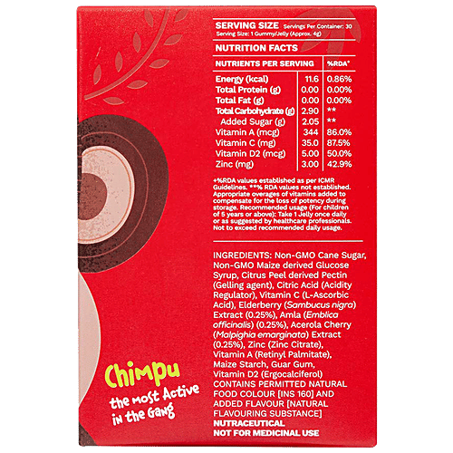 O'ZIVA Kids - Superfood Immunity Multi Gummies, With Natural Vitamins, Orange Flavour, 30 pcs