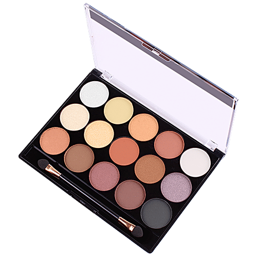 Miss Rose 15 Color Glitter Eyeshadow Palette - Highly Pigmented, 20 g 7001-077NY 02 