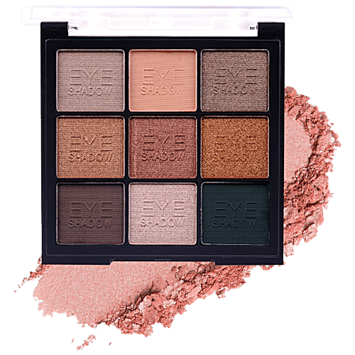 Miss Rose 9 Color Matte & Shimmer Nude Eyeshadow Palette - Highly Pigmented, 23.4 g 7001-486Z1 03 