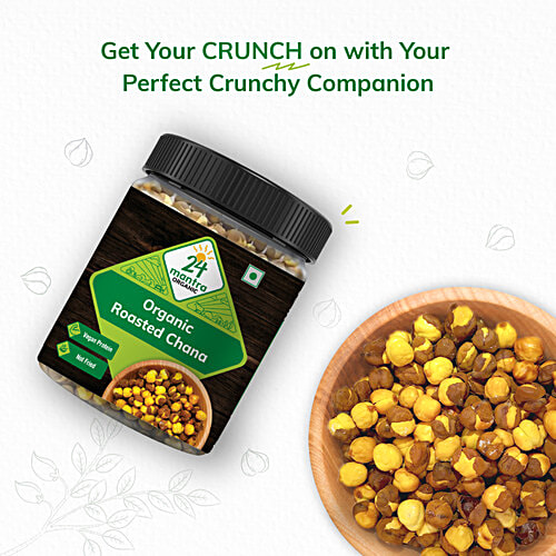 24 Mantra Organic Roasted Chana - Plain, 185 g Jar 