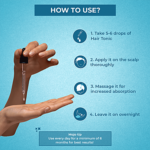 Mojocare Advanced Anti-Greying Hair Tonic - With Aloe Vera, No Side Effects, Paraben Free, 30 ml Enhances Hair Strength & Shine, Makes Hair Darker & Prevents Premature Greying, Silicone Free, For Men & Women