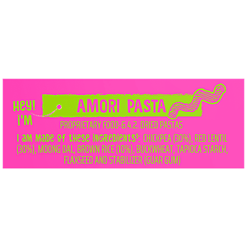 WickedGud Amori Pasta - Goodness Of Chickpea, Red Lentil & Brown Rice, High Protein & Fibre, 450 g  