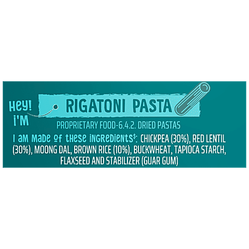 WickedGud Rigatoni Pasta - Goodness Of Chickpea, Red Lentil & Brown Rice, High Protein & Fibre, 450 g  