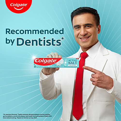 Colgate Active Salt Anticavity Toothpaste, 800 g (Buy 3 Get 1 Free) Germ Fighting Toothpaste for Healthy Gums and Teeth