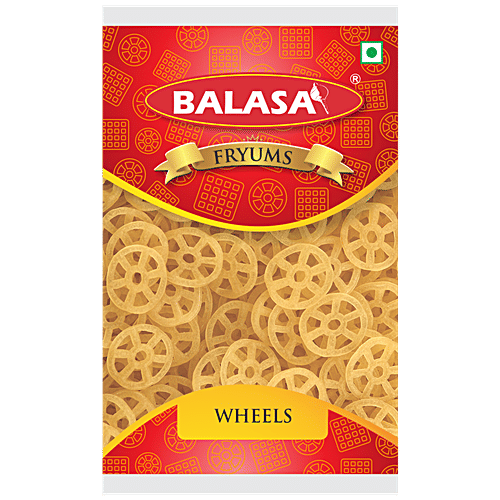 Balasa Wheel Fryums - Crispy, 180 g Pouch 