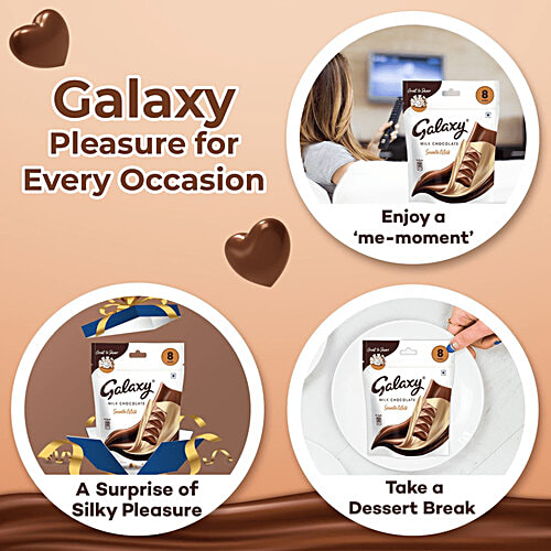 Galaxy Milk Chocolate - Smooth Milk, 80 g Silky Smooth
Creamy Delight