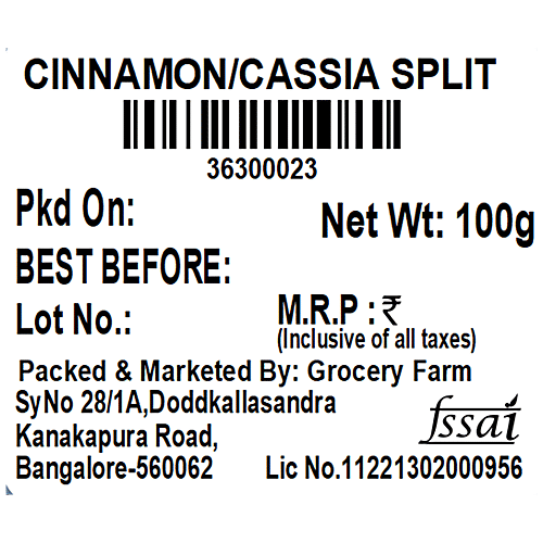 Grocery Farm Cinnamon/Cassia Split, 100 g