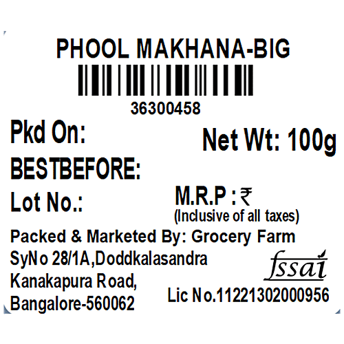 Grocery Farm Phool Makhana - Big, 100 g  