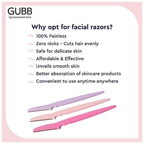 Buy Gubb Face & Eyebrow Razor Can Be Used On Upper Lips, Chin, Peach