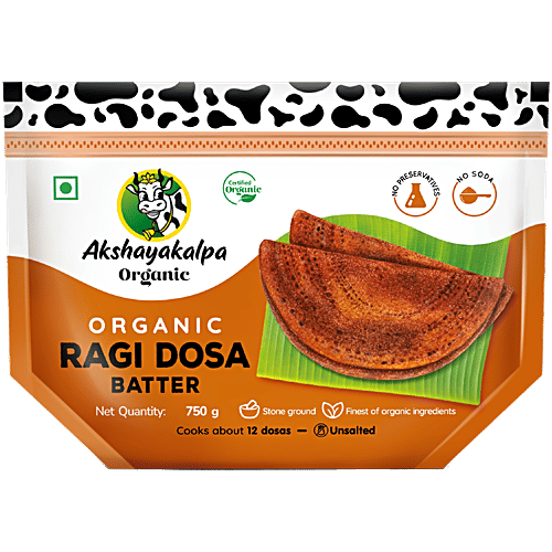 Akshayakalpa Organic Ragi Dosa Batter, 750 g Pouch