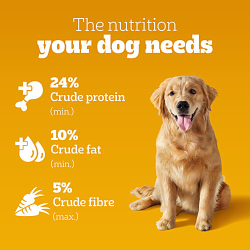 Pedigree Adult & Puppy Dry Dog Food, 100% Vegetarian, 2.8 kg, 100% Complete & Balanced Food for Dogs & Puppies, 2.8 kg Healthy Muscles & Bones, Completed & Balanced Food, Shinier Coat