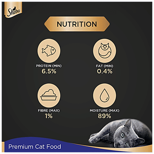 Buy SHEBA Fine Wet Cat Food With Chicken Loaf, Rich In Protein & Fibre, For Adults Online at