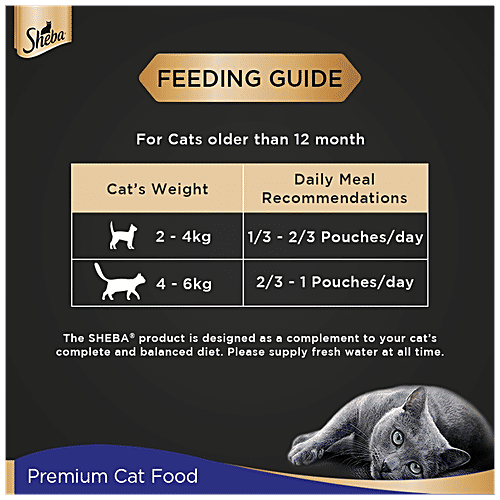 Buy SHEBA Fine Wet Cat Food With Chicken Loaf, Rich In Protein & Fibre, For Adults Online at
