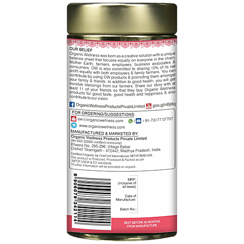 Organic Wellness Hibiscus Tea - May Help Lower Blood Pressure, 100 g Tin 