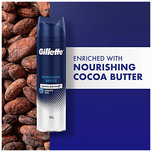 Buy Gillette Refreshing Breeze Shaving Gel Cocoa Butter, Soothes