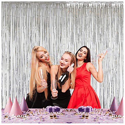 Se7en Foil Fringe Curtain - Used For Decorations, Assorted, 1 pc  