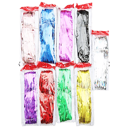 Se7en Foil Fringe Curtain - Used For Decorations, Assorted, 1 pc  