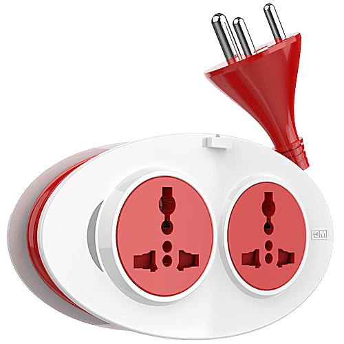 GM G-On Mini 3 Pin Extension Cord 1.5 M With Indicator Safety Shutter & 2 International Sockets, 1 pc Light Indicator, International Sockets, Ergonomic Design