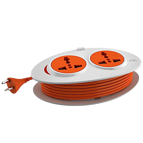 GM G-On Mini 3 Pin Extension Cord 1.5 M With Indicator Safety Shutter & 2 International Sockets, 1 pc Light Indicator, International Sockets, Ergonomic Design