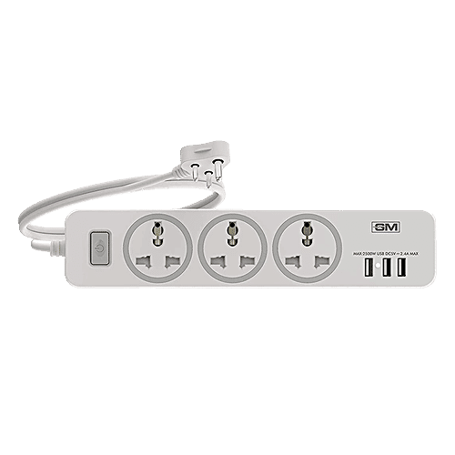 Buy GM Cuba 4 + 1 Power Strip Polycarbonate, 3261, 1.8 mtr, 5 V
