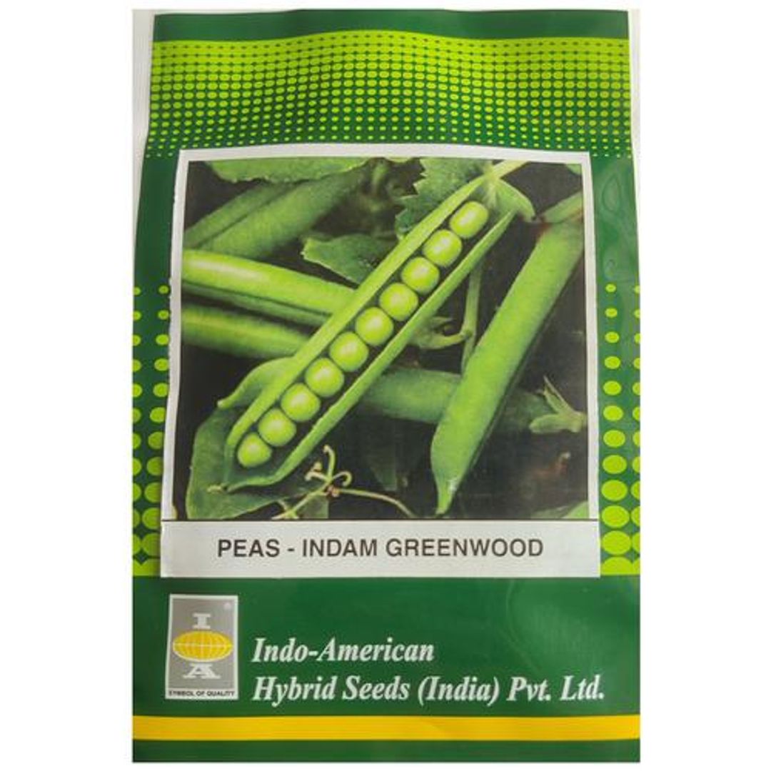 Indo American Hybrid Seeds (India) Pvt. Ltd. Peas Seeds - Indam Greenwood OP,  High Yield, For Farms, Kitchen Garden, 1 pc 50 Seeds
