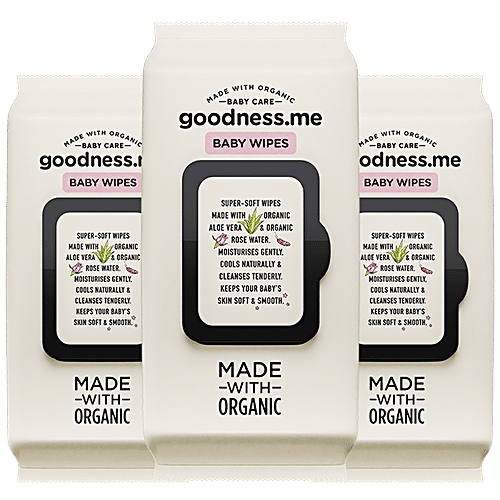 Buy Goodnessme Organic Pure Water Baby Wet Wipes Super Soft, Pediatrician Certified