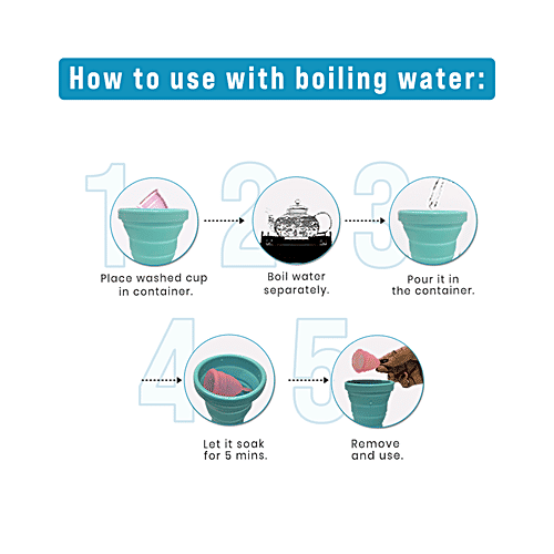 SIRONA Menstrual Cup Sterilizer | Microwave Safe, Collapsible and Easy to Use Sterilizer, 1 pc  