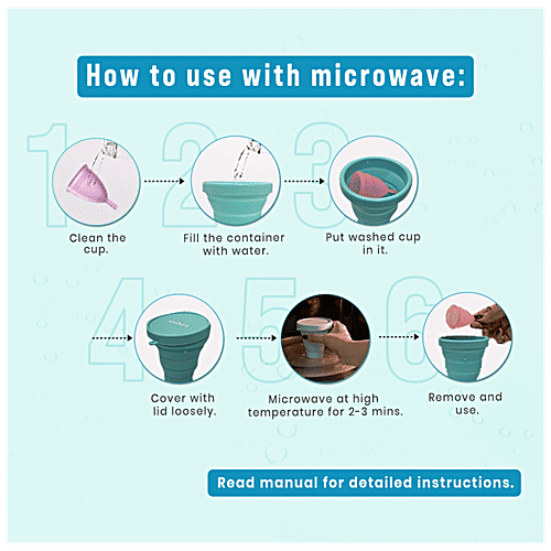 SIRONA Menstrual Cup Sterilizer | Microwave Safe, Collapsible and Easy to Use Sterilizer, 1 pc  