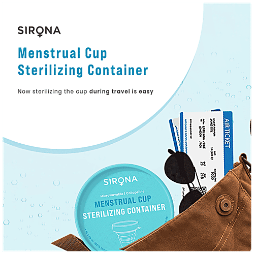 SIRONA Menstrual Cup Sterilizer | Microwave Safe, Collapsible and Easy to Use Sterilizer, 1 pc  